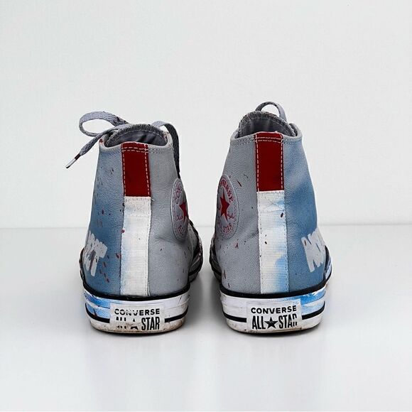 Converse Hightop Shoes Limited Edition Leather Unisex  Paint Splatter - Picture 6 of 10